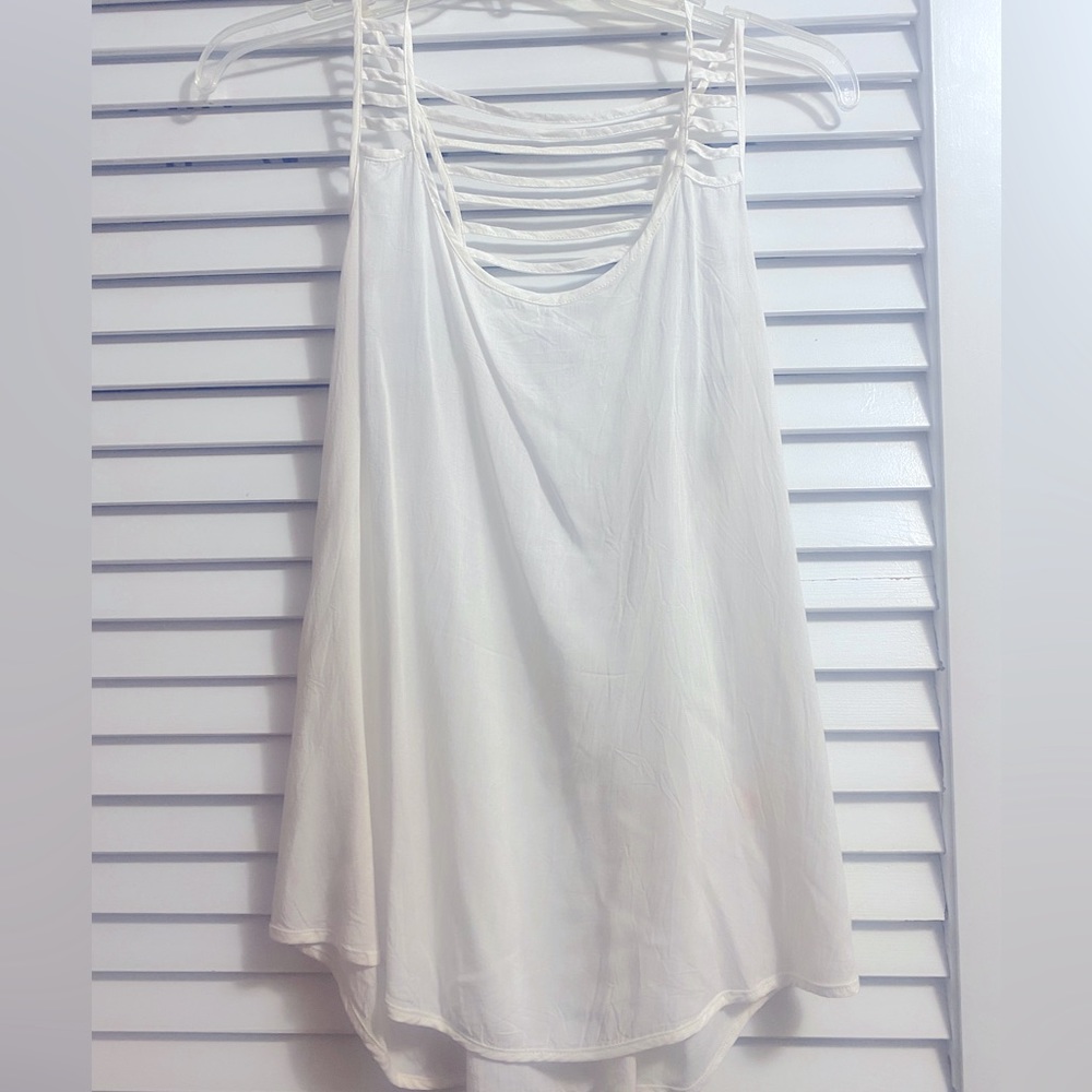 White flowy tank